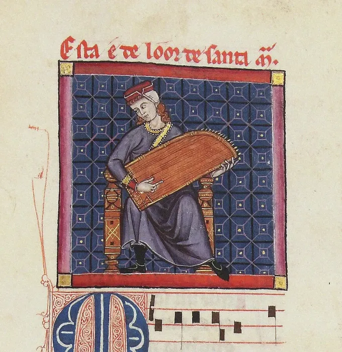 Framed Print : Illustration from the codex of the Cantigas de Santa Maria, c. 1280. Creator: Anonymous Framed Print : Illustration from the codex of the Cantigas de Santa Maria, c. 1280. Creator: Anonymous