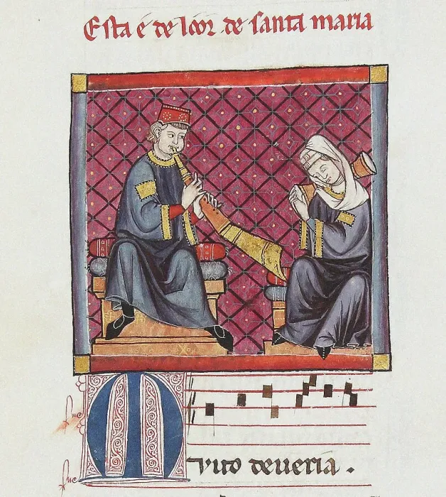 Framed Print : Illustration from the codex of the Cantigas de Santa Maria, c. 1280. Creator: Anonymous Framed Print : Illustration from the codex of the Cantigas de Santa Maria, c. 1280. Creator: Anonymous