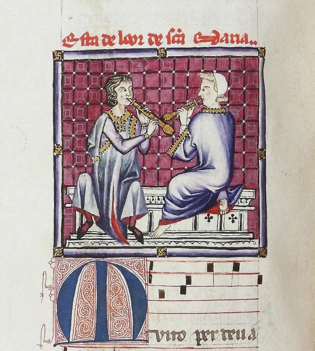 Framed Print : Illustration from the codex of the Cantigas de Santa Maria, c. 1280. Creator: Anonymous Framed Print : Illustration from the codex of the Cantigas de Santa Maria, c. 1280. Creator: Anonymous