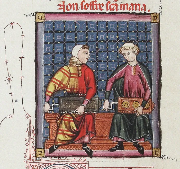 Framed Print : Illustration from the codex of the Cantigas de Santa Maria, c. 1280. Creator: Anonymous