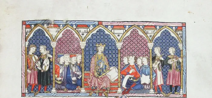 Framed Print : Illustration from the codex of the Cantigas de Santa Maria, c. 1280. Creator: Anonymous Framed Print : Illustration from the codex of the Cantigas de Santa Maria, c. 1280. Creator: Anonymous