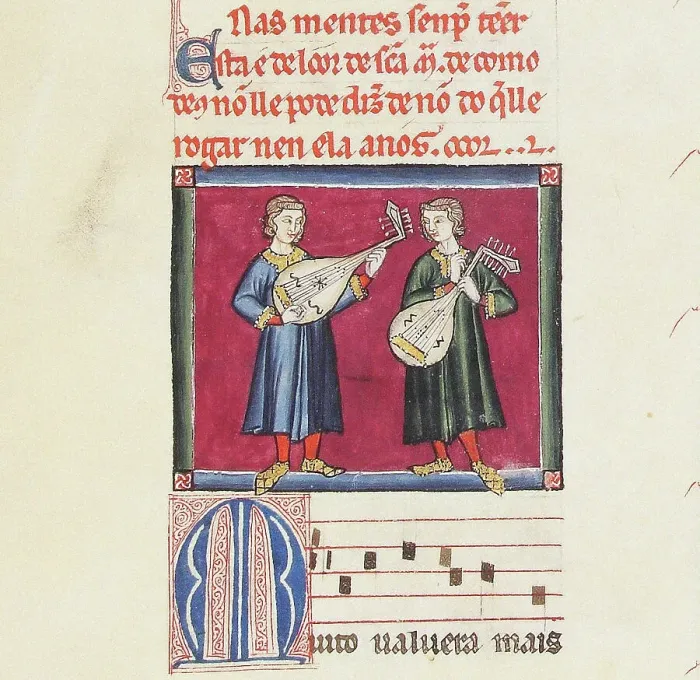 Framed Print : Illustration from the codex of the Cantigas de Santa Maria, c. 1280. Creator: Anonymous Framed Print : Illustration from the codex of the Cantigas de Santa Maria, c. 1280. Creator: Anonymous
