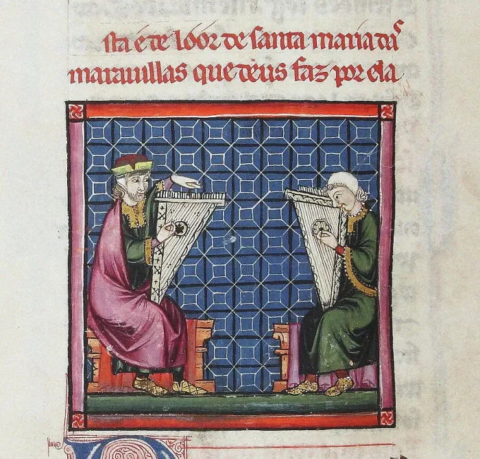 Framed Print : Illustration from the codex of the Cantigas de Santa Maria, c. 1280. Creator: Anonymous Framed Print : Illustration from the codex of the Cantigas de Santa Maria, c. 1280. Creator: Anonymous
