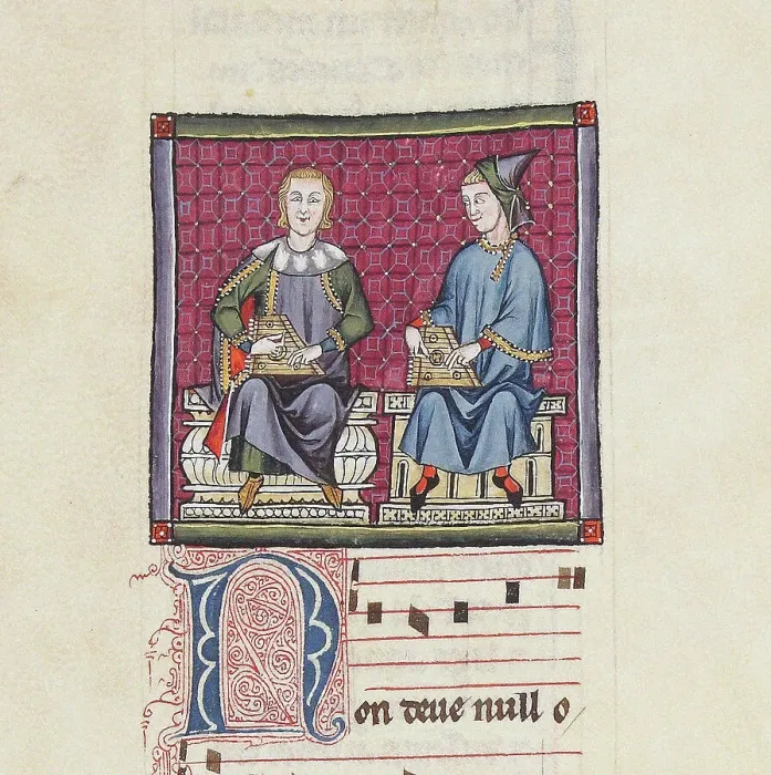 Framed Print : Illustration from the codex of the Cantigas de Santa Maria, c. 1280. Creator: Anonymous