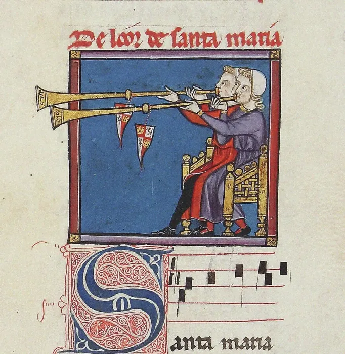 Framed Print : Illustration from the codex of the Cantigas de Santa Maria, c. 1280. Creator: Anonymous Framed Print : Illustration from the codex of the Cantigas de Santa Maria, c. 1280. Creator: Anonymous