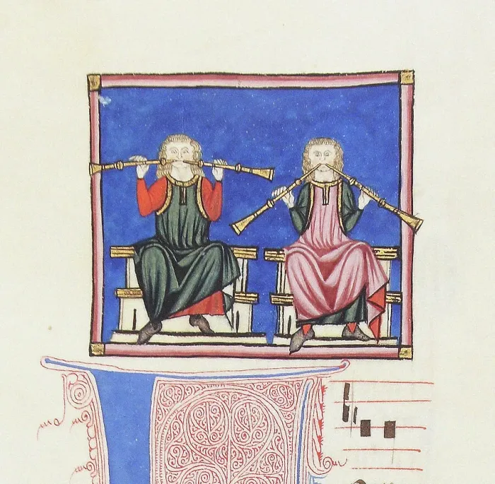 Framed Print : Illustration from the codex of the Cantigas de Santa Maria, c. 1280. Creator: Anonymous Framed Print : Illustration from the codex of the Cantigas de Santa Maria, c. 1280. Creator: Anonymous