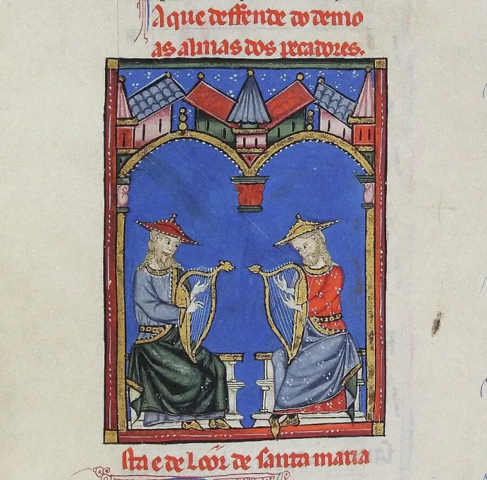 Framed Print : Illustration from the codex of the Cantigas de Santa Maria, c. 1280. Creator: Anonymous Framed Print : Illustration from the codex of the Cantigas de Santa Maria, c. 1280. Creator: Anonymous