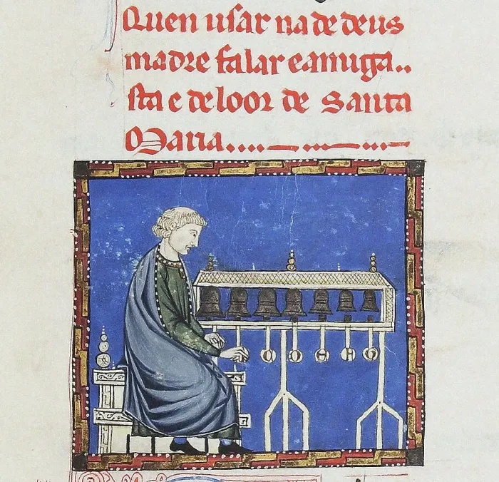 Framed Print : Illustration from the codex of the Cantigas de Santa Maria, c. 1280. Creator: Anonymous Framed Print : Illustration from the codex of the Cantigas de Santa Maria, c. 1280. Creator: Anonymous
