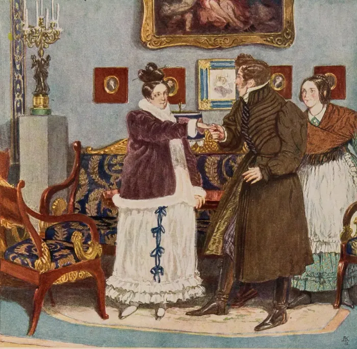 Framed Print : Illustration to the comedy Woe from Wit by Alexander Griboyedov, 1913 Framed Print : Illustration to the comedy Woe from Wit by Alexander Griboyedov, 1913