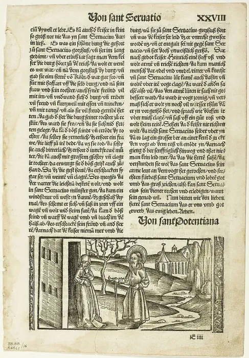Framed Print : Illustration from Das Leben der Heiligen, plate sixteen from Woodcuts... 1513, assembled...1937. Creators: Unknown, Max Geisberg Framed Print : Illustration from Das Leben der Heiligen, plate sixteen from Woodcuts... 1513, assembled...1937. Creators: Unknown, Max Geisberg