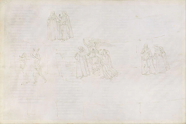 Illustration to the Divine Comedy by Dante Alighieri (Purgatorio 17), 1480-1490. Artist: Botticelli, Sandro (1445-1510)