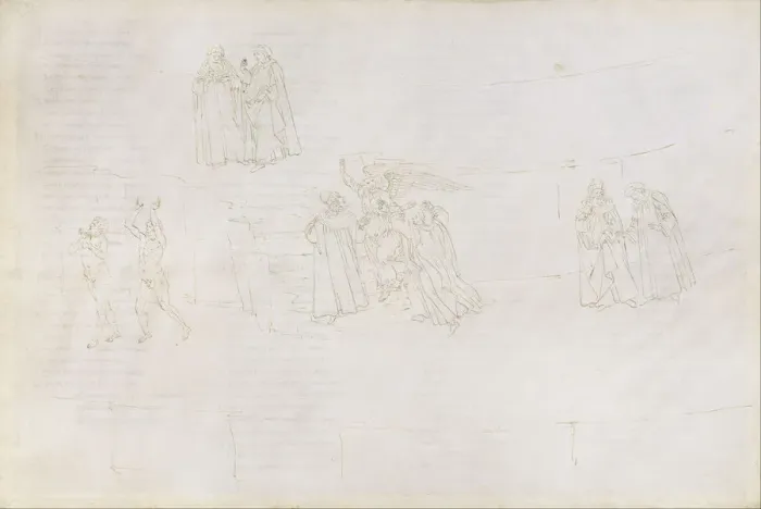 Framed Print : Illustration to the Divine Comedy by Dante Alighieri (Purgatorio 17), 1480-1490. Artist: Botticelli, Sandro (1445-1510) Framed Print : Illustration to the Divine Comedy by Dante Alighieri (Purgatorio 17), 1480-1490. Artist: Botticelli, Sandro (1445-1510)