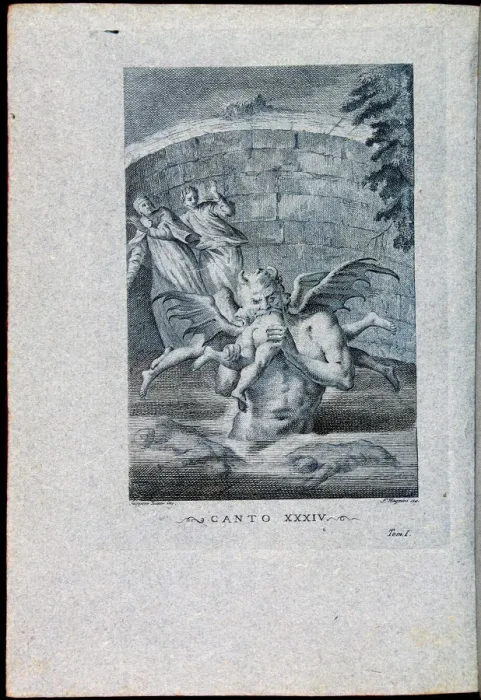 Framed Print : Illustration to the Divine Comedy by Dante Alighieri (Venezia, Antonio Zatta, 1757), 1757