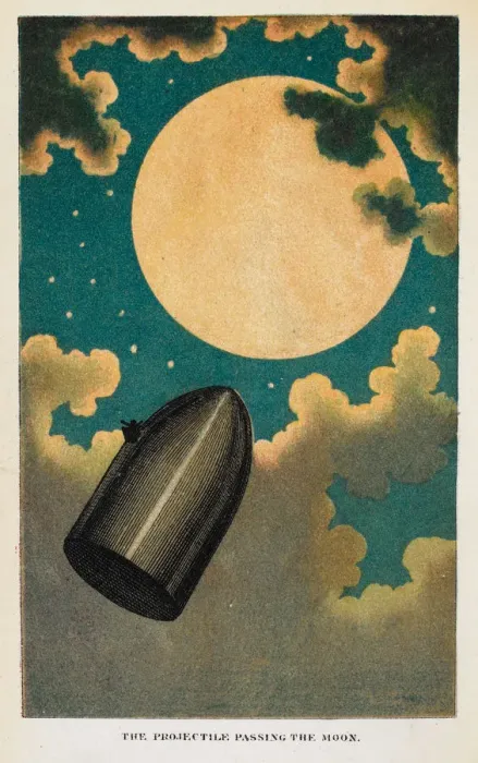 Framed Print : Illustration to From the Earth to the Moon by Jules Verne, 1877 Framed Print : Illustration to From the Earth to the Moon by Jules Verne, 1877