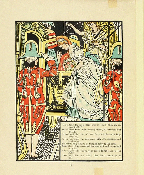 Illustration for Fairy Tale Cinderella. Artist: Crane, Walter (1845-1915)