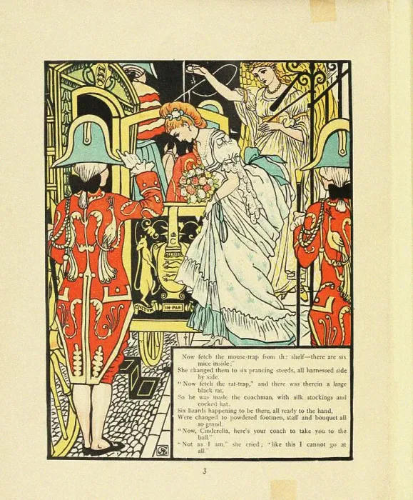 Framed Print : Illustration for Fairy Tale Cinderella. Artist: Crane, Walter (1845-1915) Framed Print : Illustration for Fairy Tale Cinderella. Artist: Crane, Walter (1845-1915)