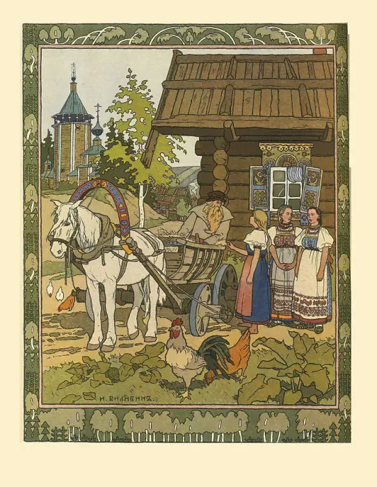Framed Print : Illustration for the Fairy tale The Feather of Finist the Falcon, 1901-1902. Artist: Bilibin, Ivan Yakovlevich (1876-1942) Framed Print : Illustration for the Fairy tale The Feather of Finist the Falcon, 1901-1902. Artist: Bilibin, Ivan Yakovlevich (1876-1942)