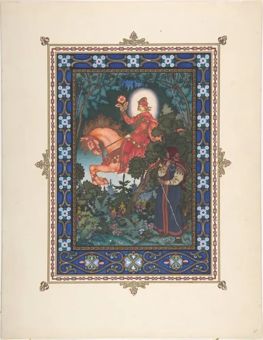 Framed Print : Illustration for the Fairy tale Vasilisa the Beautiful, c. 1925. Artist: Zvorykin Framed Print : Illustration for the Fairy tale Vasilisa the Beautiful, c. 1925. Artist: Zvorykin