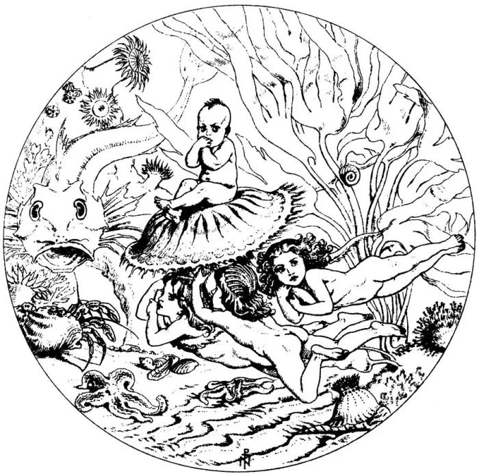 Framed Print : Illustration from the fairy tale The Water-Babies, by Charles Kingsley, 1863. Artist: Noel Paton Framed Print : Illustration from the fairy tale The Water-Babies, by Charles Kingsley, 1863. Artist: Noel Paton