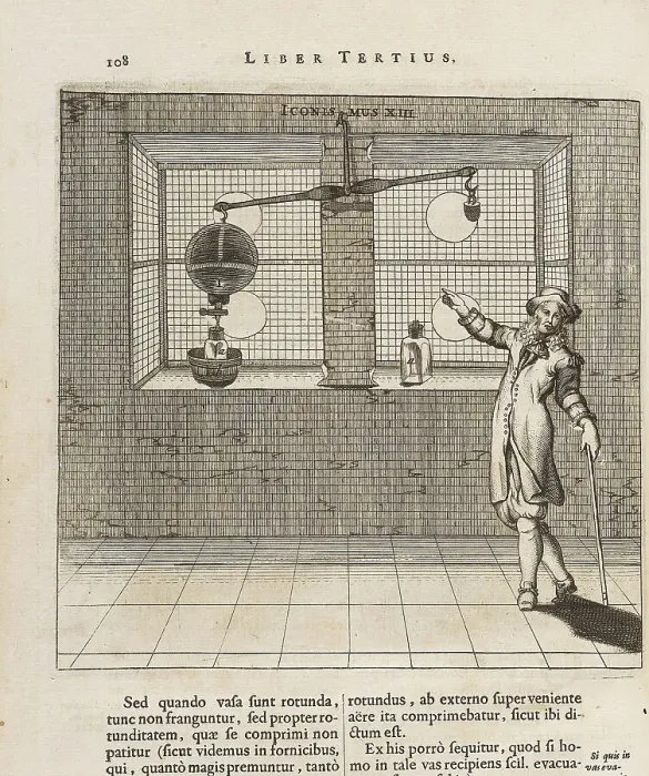 Framed Print : Illustration to the first edition of Experimenta Nova von Otto von Guericke, 1672 Framed Print : Illustration to the first edition of Experimenta Nova von Otto von Guericke, 1672