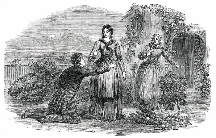 Framed Print : Illustration to Fred Holdersworth; or, Love and Pride, by Thomas Miller, 1850. Creator: Unknown. Illustration to Fred Holdersworth; or, Love and Pride, by Thomas Miller, 1850. Creator: Unknown Framed Print : Illustration to Fred Holdersworth; or, Love and Pride, by Thomas Miller, 1850. Creator: Unknown. Illustration to Fred Holdersworth; or, Love and Pride, by Thomas Miller, 1850. Creator: Unknown