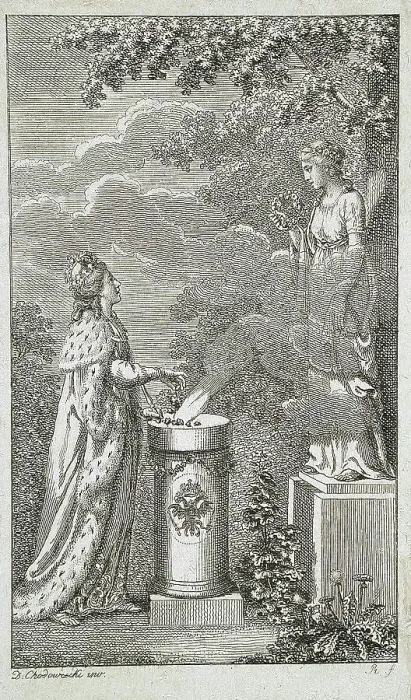 Framed Print : Illustration for Good Human Characteristics, 1789. Creator: Daniel Nikolaus Chodowiecki Framed Print : Illustration for Good Human Characteristics, 1789. Creator: Daniel Nikolaus Chodowiecki
