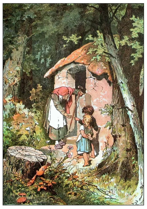 Framed Print : Illustration for 'Hansel and Gretel' by Brothers Grimm, c1899. Creator: Zick, Alexander (1845-1907) Framed Print : Illustration for 'Hansel and Gretel' by Brothers Grimm, c1899. Creator: Zick, Alexander (1845-1907)