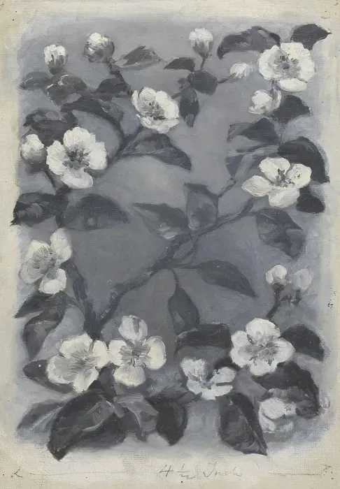 Framed Print : Illustration for Henrik Wergeland, The English Pilot Apple Blossoms, probably 1894. Creator: Wilhelm Peters Framed Print : Illustration for Henrik Wergeland, The English Pilot Apple Blossoms, probably 1894. Creator: Wilhelm Peters