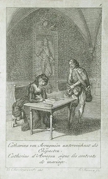 Framed Print : Illustration for the History of Henry VIII, 1797. Creator: Eberhard Siegfried Henne Framed Print : Illustration for the History of Henry VIII, 1797. Creator: Eberhard Siegfried Henne
