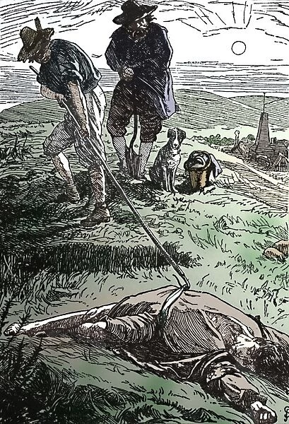 Illustration from History of the Plague (Defoe), 1862, (1923). Artist: Frederic Shields