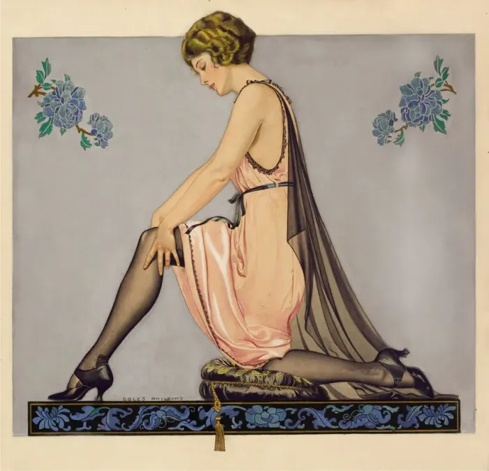 Framed Print : Illustration for the Holeproof Hosiery Company brochure, 1922. Creator: Phillips, Coles (1880-1927) Framed Print : Illustration for the Holeproof Hosiery Company brochure, 1922. Creator: Phillips, Coles (1880-1927)