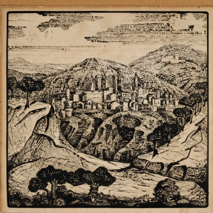 Framed Print : Illustration for the Italian Poems by Alexander Blok, 1907. Artist: Roerich, Nicholas (1874-1947) Framed Print : Illustration for the Italian Poems by Alexander Blok, 1907. Artist: Roerich, Nicholas (1874-1947)