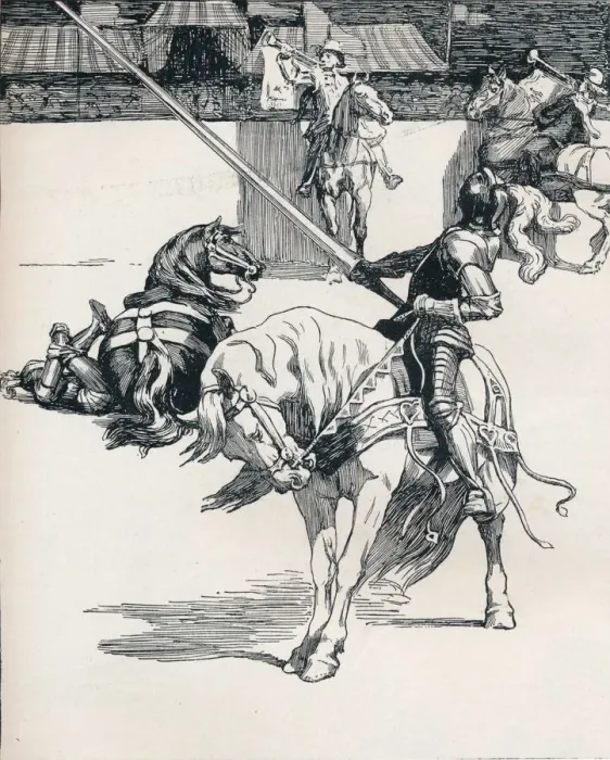 Framed Print : Illustration for Ivanhoe by Anonymous, c1898. Artists: Unknown, Ralph Nevill Framed Print : Illustration for Ivanhoe by Anonymous, c1898. Artists: Unknown, Ralph Nevill