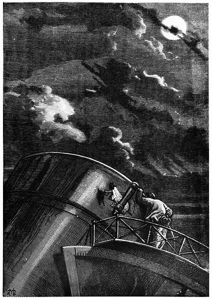 Illustration from De la Terre a la Lune by Jules Verne, 1865