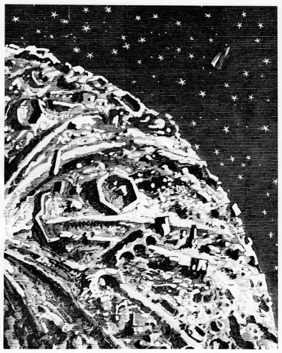 Framed Print : Illustration from De la Terre a la Lune by Jules Verne, 1865 Framed Print : Illustration from De la Terre a la Lune by Jules Verne, 1865