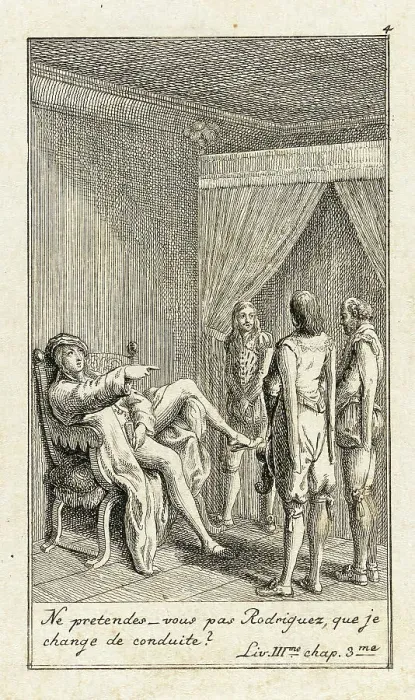 Framed Print : Illustration for Le Sage's Gil Blas, 1783. Creator: Daniel Nikolaus Chodowiecki Framed Print : Illustration for Le Sage's Gil Blas, 1783. Creator: Daniel Nikolaus Chodowiecki
