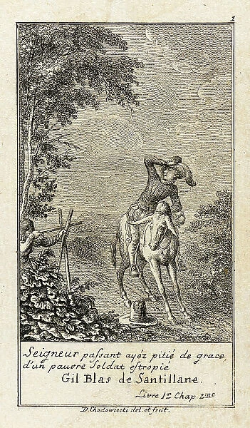 Illustration for Le Sage's Gil Blas, 1783. Creator: Daniel Nikolaus Chodowiecki