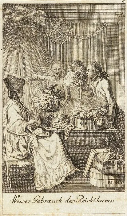Framed Print : Illustration for Life of a Badly Brought Up Young Lady, 1779. Creator: Daniel Nikolaus Chodowiecki Framed Print : Illustration for Life of a Badly Brought Up Young Lady, 1779. Creator: Daniel Nikolaus Chodowiecki