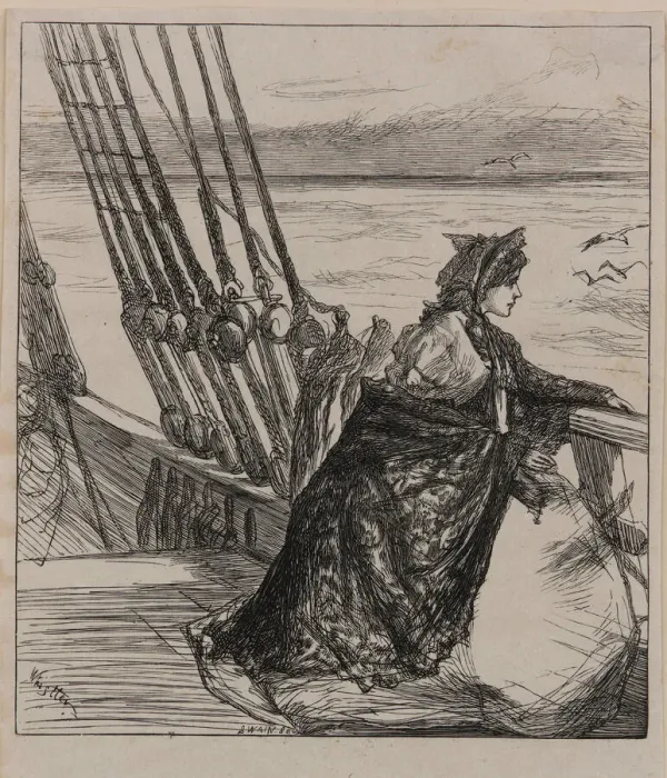 Framed Print : An Illustration to The Majors Daughter, 1862. Creator: James Abbott McNeill Whistler Framed Print : An Illustration to The Majors Daughter, 1862. Creator: James Abbott McNeill Whistler