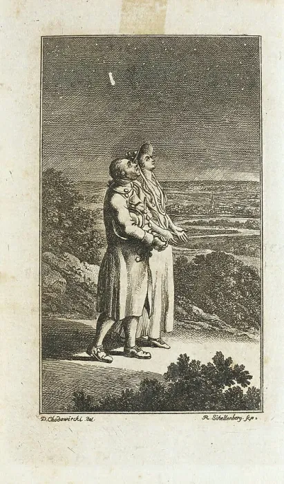 Framed Print : Illustration for Mathias Claudius Asmus Omnia sua secum Portans, (Published 1783?). Creator: Johann Rudolf Schellenburg Framed Print : Illustration for Mathias Claudius Asmus Omnia sua secum Portans, (Published 1783?). Creator: Johann Rudolf Schellenburg