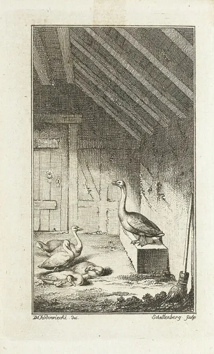 Framed Print : Illustration for Mathias Claudius Asmus Omnia sua secum Portans, (Published 1783?). Creator: Johann Rudolf Schellenburg Framed Print : Illustration for Mathias Claudius Asmus Omnia sua secum Portans, (Published 1783?). Creator: Johann Rudolf Schellenburg