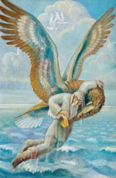 Framed Print : Illustration to the national epic Kalevala. Creator: Karimo, Aarno (1886-1952) Framed Print : Illustration to the national epic Kalevala. Creator: Karimo, Aarno (1886-1952)