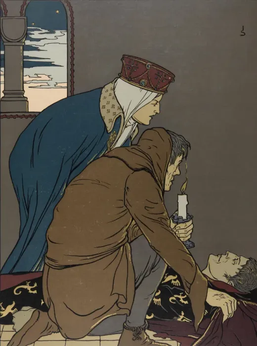 Framed Print : Illustration The Nibelungs, 1898-1901 Framed Print : Illustration The Nibelungs, 1898-1901