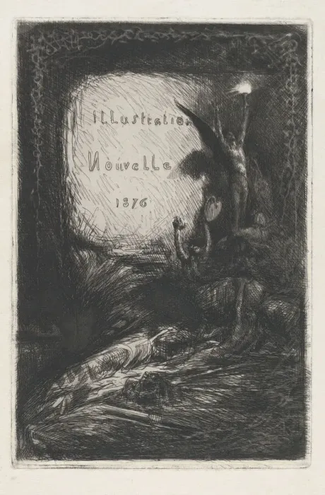 Framed Print : Illustration Nouvelle, 1876. Creator: Francois-Nicolas Chifflart Framed Print : Illustration Nouvelle, 1876. Creator: Francois-Nicolas Chifflart