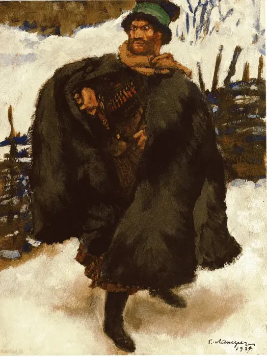 Framed Print : Illustration to the novel Hadji Murad by Leo Tolstoy, 1924. Artist: Lanceray (Lansere), Evgeny Evgenyevich (1875-1946) Framed Print : Illustration to the novel Hadji Murad by Leo Tolstoy, 1924. Artist: Lanceray (Lansere), Evgeny Evgenyevich (1875-1946)