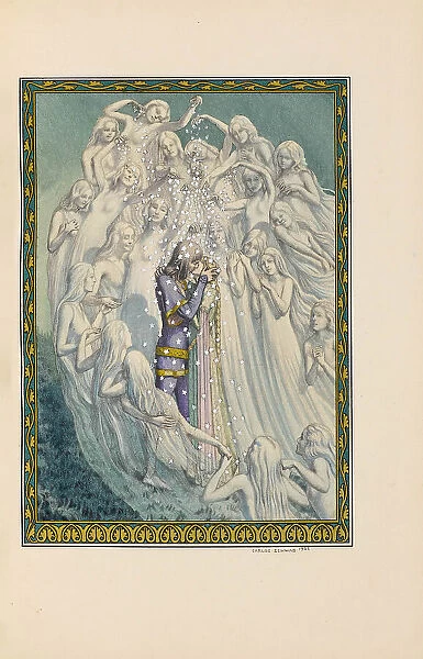 Illustration for Pelléas et Mélisande by Maurice Maeterlinck, 1922. Creator: Schwabe, Carlos (1866-1926)