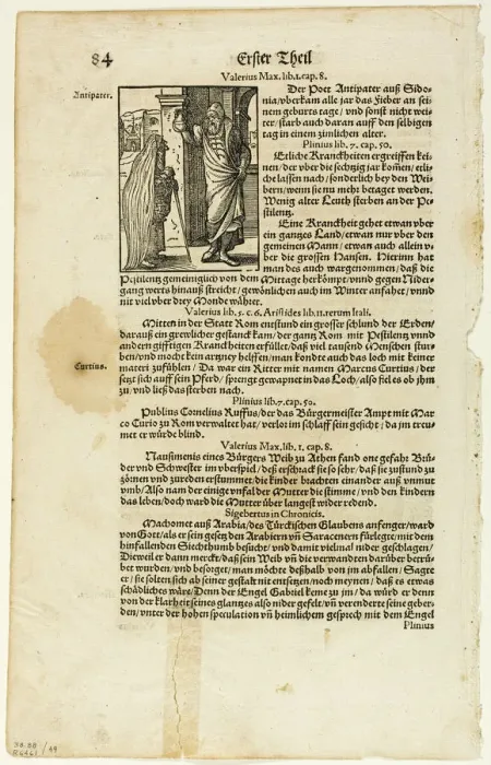 Framed Print : Illustration from Plinius Naturgeschichte by J. Heyden, plate 49 from Woodcuts from... 1937. Creators: Jost Ammon, Max Geisberg, Pliny the Elder
