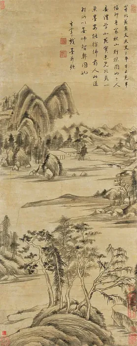 Framed Print : Illustration to the Poem by Lin Hejing, Early 17th cen. Creator: Dong Qichang (1555-1636) Framed Print : Illustration to the Poem by Lin Hejing, Early 17th cen. Creator: Dong Qichang (1555-1636)