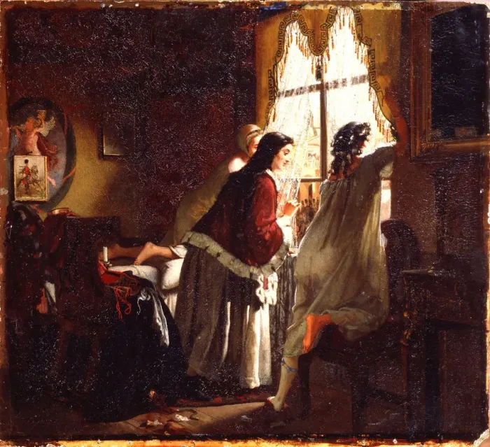 Framed Print : Illustration to the poem The Tambov Treasurers Wife after M. Lermontov, 1862. Artist: Klodt, Mikhail Petrovich, Baron (1835-1914) Framed Print : Illustration to the poem The Tambov Treasurers Wife after M. Lermontov, 1862. Artist: Klodt, Mikhail Petrovich, Baron (1835-1914)