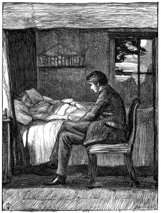 Framed Print : Illustration for the poem Last Words by Owen Meredith, 1860. Artist: John Everett Millais Framed Print : Illustration for the poem Last Words by Owen Meredith, 1860. Artist: John Everett Millais